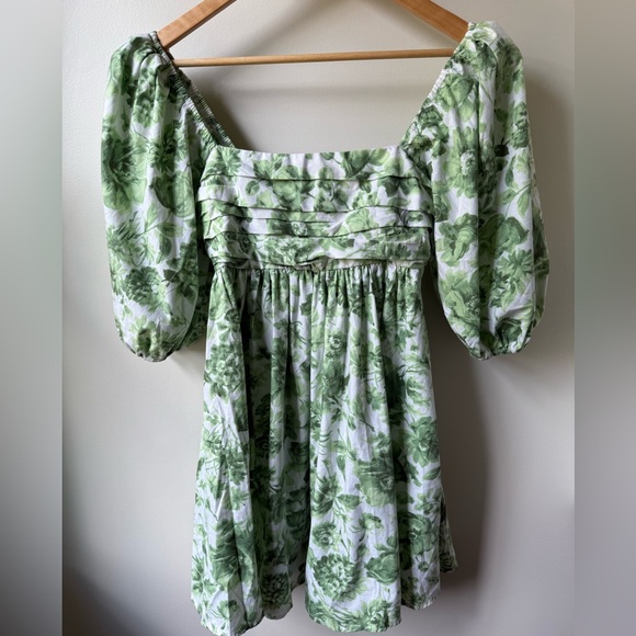 ABERCROMBIE & FITCH Emerson Dress Mini Floral Coquette Milk Maid Babydoll XS - Picture 1 of 9